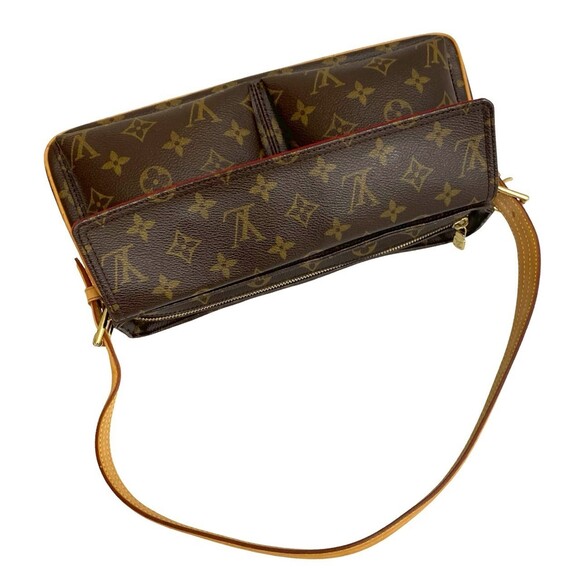 LOUIS VUITTON Authentic Brown Monogram Leather Shoulder Bag main image 2